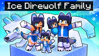 Having an ICE DIREWOLF FAMILY in Minecraft [upl. by Pathe]