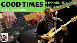 Learn The GOOD TIMES Bass Guitar Riff Bernard Edwards  CHIC [upl. by Anilehcim]