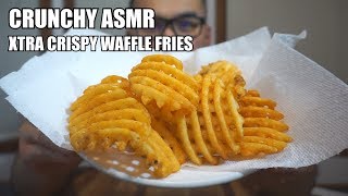 CRUNCHY ASMR  WAFFLE FRIES EXTRA CRISPY [upl. by Elocal75]