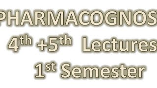 pharmacognosy Lecture 4  5 glycoside [upl. by Kiker]