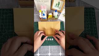 Fold a nice desktop storage box that is easy to take and very practical Handmade DIY origami st [upl. by Aynam]