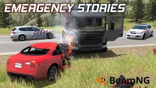 Emergency Stories 3 Short Stories  BeamNG Drive  quotCar VS Truckquot [upl. by Mair]