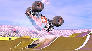 Crazy Flips amp Stunts 25 BeamNGDrive Monster jam [upl. by Nnairahs]