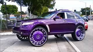 AceWhipsNET Candy Purple FX45 Infiniti on 32s Amani Forged [upl. by Adnahsed]