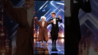 The poor old lady is dancing with her grandson talent agt [upl. by Aldric]