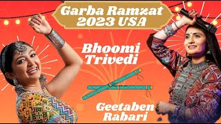 Geetaben Rabari Live Garba  Bhoomi Trivedi Live Tonight  New Jersey USA 2023 [upl. by Raamal]