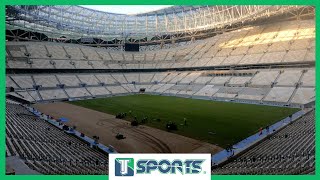 ASÍ se INSTALA el pasto para el estadio que ALBERGARÁ la FINAL de la Copa Mundial Qatar 2022 [upl. by Notyard440]