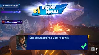 How to EASILY Somehow acquire a Victory Royale in Fortnite locations Quest [upl. by Inimak]