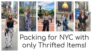 Packing Only Thrifted Clothes for the Big Apple [upl. by Yennek]