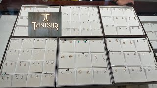 Tanishq new lightweight daily wear diamond stud earrings designs with price and weight [upl. by Einnov]