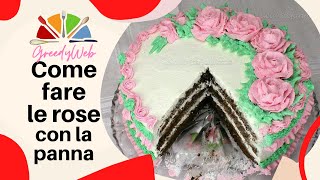 COME FARE LE ROSE con la PANNA crema di burro o crema di burro meringata [upl. by Neelia]