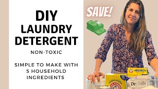 DIY Laundry Detergent Make Borax Free NONToxic Save  With 5 Simple Household Ingredients [upl. by Anaugahs618]