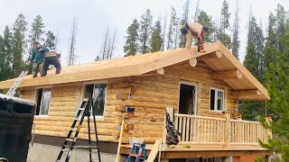 18x24 Amish Log Cabin Being Built in 312 Days [upl. by Eelatan621]