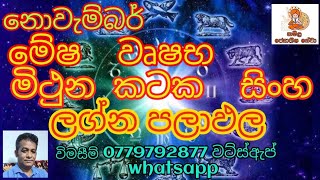 නොවැම්බර් ලග්න පලාඵලNovember lagna palapalahoroscope prediction 2024 november [upl. by Cutcliffe]