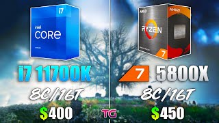 Core i7 11700K vs Ryzen 7 5800X  Test in 8 Games [upl. by Merill]