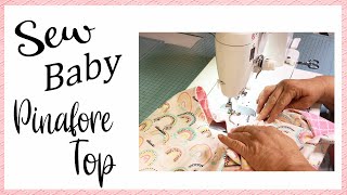 Sew Pinafore Criss Cross Top for Baby  Summer Sewing Ideas [upl. by Greenquist]