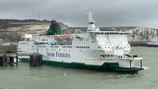 MV Isle of Innisfree Going Astern at Dover 13424 [upl. by Langbehn]