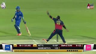 Simple suni to Act Chetan Surya SIX Slog Sweep to Deep mid wicket [upl. by Audwen]