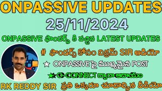 ONPASSIVE  ఫౌండర్స్ కోసం విక్రమ్ SIR ఆడియో ఇంఫర్మేషన్ IMP  NEW UPDATES [upl. by Ymer]