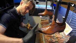 ASMR  Snow Plows amp Santoni Sounds  ASMR Shoe Shine at its Finest  Stereo Sound  4K Multi Camera [upl. by Rawdon305]