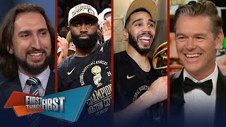 Celtics win 2024 NBA Finals Brown awarded MVP amp Tatum silence doubters  NBA  FIRST THINGS FIRST [upl. by Akeem]