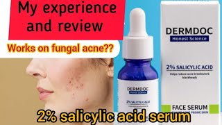 ✅Dermdoc 2 salicylic acid serum review  full details [upl. by Silvie]