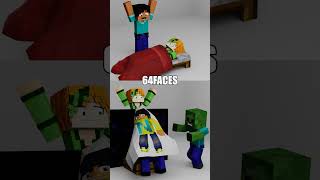 Steve VS Alex Cloth simulation in Minecraft【minecraftanimation】 minecraft shorts blender [upl. by Werdn]