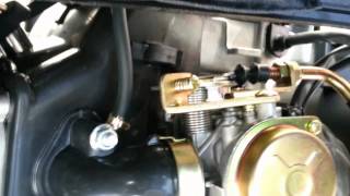 Scooter carburetor accelerator pump adjustment [upl. by Radbun]