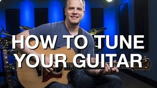 How To Tune Your Guitar  Beginner Guitar Lesson 6 [upl. by Cirdor]