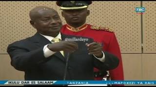 RAIS MUSEVENI ALIVYOHUTUBIA KWA KISWAHILI IKULU DSM [upl. by Yancey]