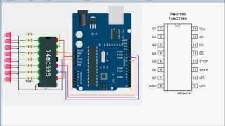 Arduino Tutorial 3  Shift Registers 74HC595 [upl. by Jepum671]