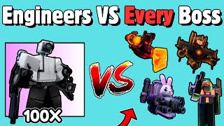 Can 100 Engineers KILL EVERY BOSS in Toilet Tower Defense [upl. by Norina]