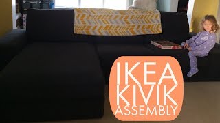 Putting Together IKEA Kivik Couch  Chaise [upl. by Odlanar916]