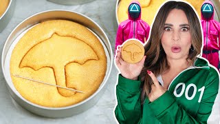 Trying The SQUID GAME Honeycomb Candy CHALLENGE  Recipe Dalgona  NERDY NUMMIES [upl. by Uile968]