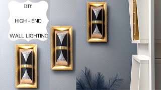 Dollar Tree DIY Glam Wall Sconce With Chopping Mats And Charger Plates [upl. by Assirahc]