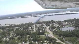 Brookport IL Illinois Ohio River Flood Aerial 2011 May 4th [upl. by Marlane]