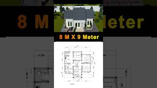 RUMAH MINIMALIS 8 x 9 M TIGA KAMAR TIDUR  LENGKAP FILE RAB amp FILE RAB shorts housedesign [upl. by Manchester202]