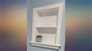 14x18 Recessed Aiden Wall Niche by Fox Hollow Furnishings White wPlain Back review [upl. by Coral473]