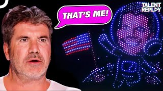 Magnificent Drone Show Gets the Golden Buzzer  Americas Got Talent [upl. by Otilia]