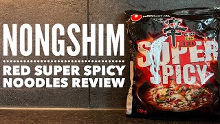 Nongshim Shin Red Super Spicy Noodles Review [upl. by Adiehsar471]