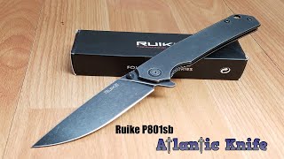 RUIKE P801 FRAMELOCK BLACK HANDLE14C28N SANDVIK STAINLESS FOLDING KNIFE P801SB [upl. by Australia]