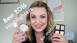 Best HIGHLIGHTERS for mature textured skin  Best hightlighters of 2016  Elle Leary Artistry [upl. by Blatman645]