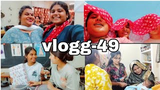 vlogg49 Market me ghum kar thak gaye clg me diwali or sath he ek baar fir bua ban gayi me😊 [upl. by Atilol]