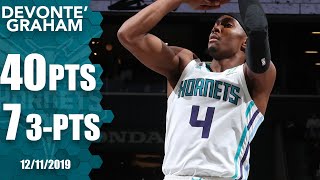 Devonte Graham goes off for 40 points and 7 3pointers in Hornets vs Nets  201920 NBA Highlights [upl. by Azaleah73]