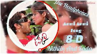 Takkari Movie Ammi Ammi 8D Song Nithiin Sada [upl. by Halas]