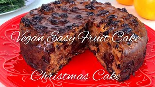 Vegan Easy Fruit CakeChristmas Cake RecipeLactose freeNo eggs [upl. by Libove]