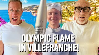 Olympic Flame Arrives In VILLEFRANCHE 🇫🇷🔥 [upl. by Fredelia134]