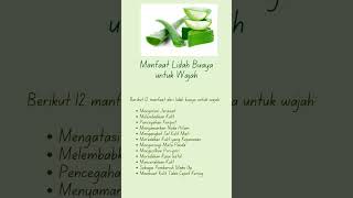 MANFAAT LIDAH BUAYA UNTUK WAJAH [upl. by Lilybelle464]