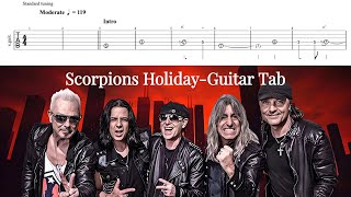 Scorpions HolidayGuitar Tabguitarsolo guitar guitarprotabs guitartabs guitarmusic scorpions [upl. by Nelan]