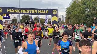 Manchester Half Marathon Light Blue Wave Start 13 October 2024 an amazing sight… [upl. by Hashimoto]